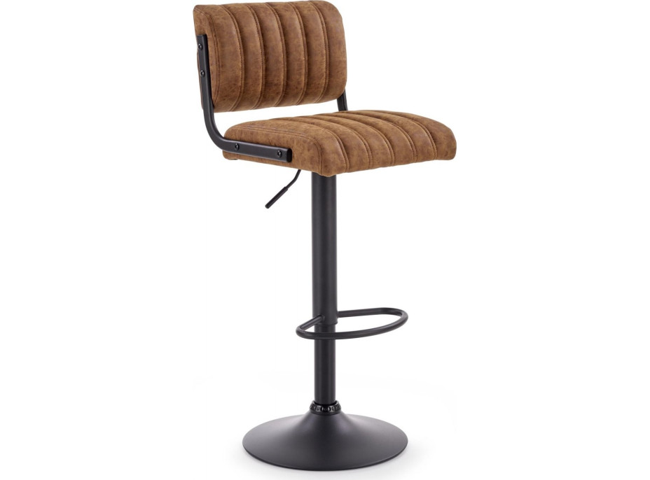 Barová stolička TADEÁŠ - hnedá - výškovo nastaviteľná