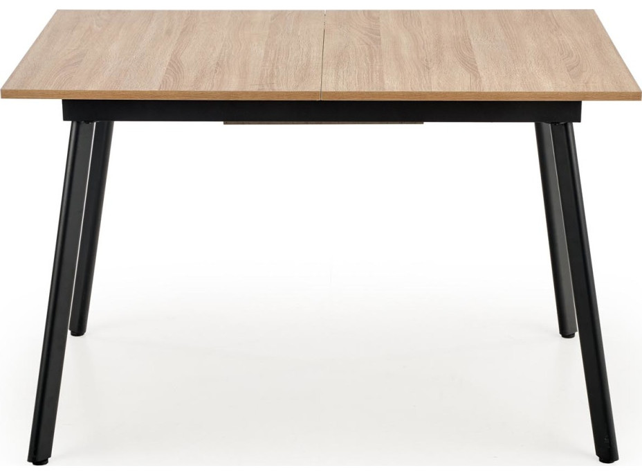 Jedálenský stôl BERRY 120(160)x80x76 cm - rozkladací - dub sonoma/sivá + čierna