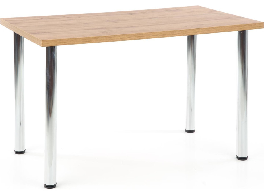 Jedálenský stôl DOME 120x75x68 cm - dub wotan/chrómová