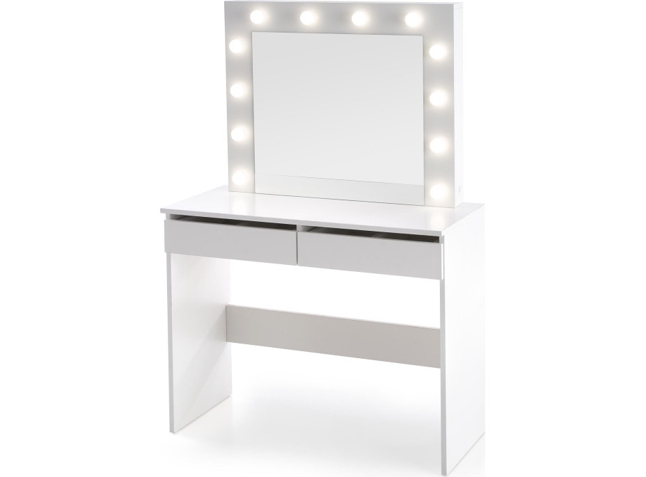 Toaletný stolík SUPERSTAR s LED osvetlením - biely