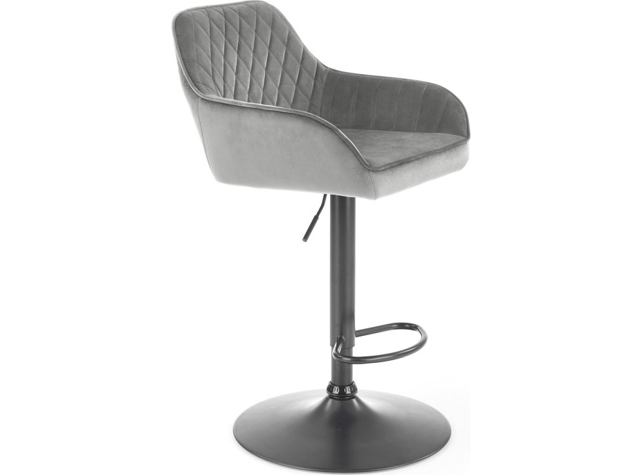 Barová stolička LIBOR - šedá - výškovo nastaviteľná