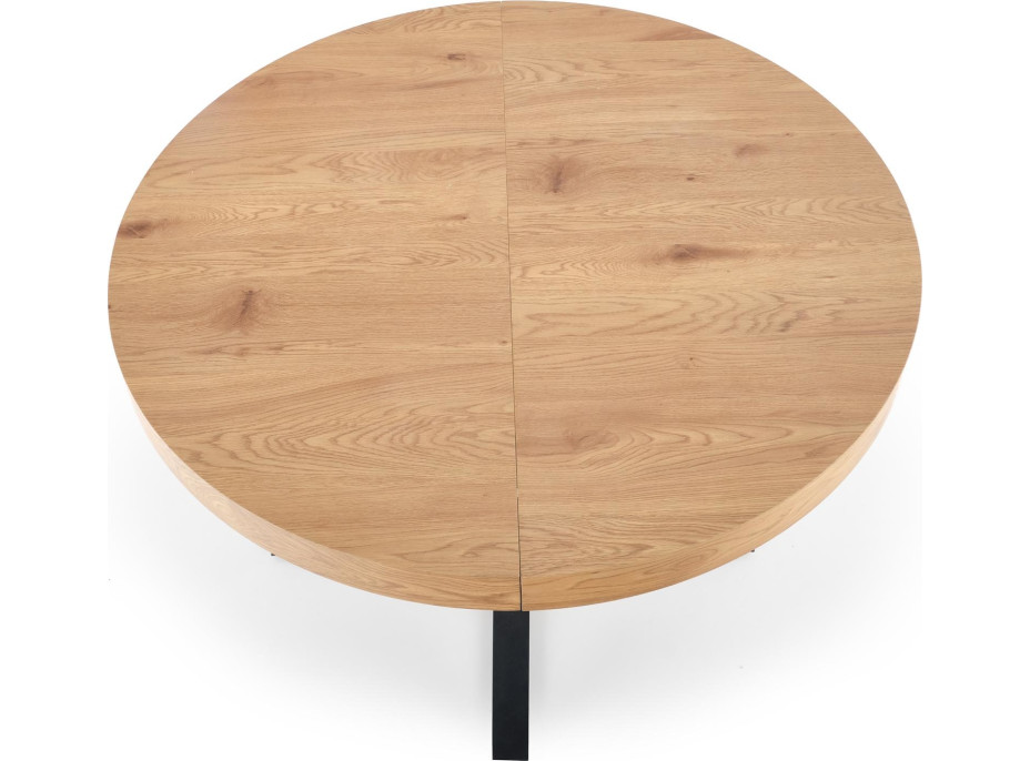 Jedálenský stôl MARIE - 120(160)x120x80 cm - rozkladací - dub zlatý + čierna