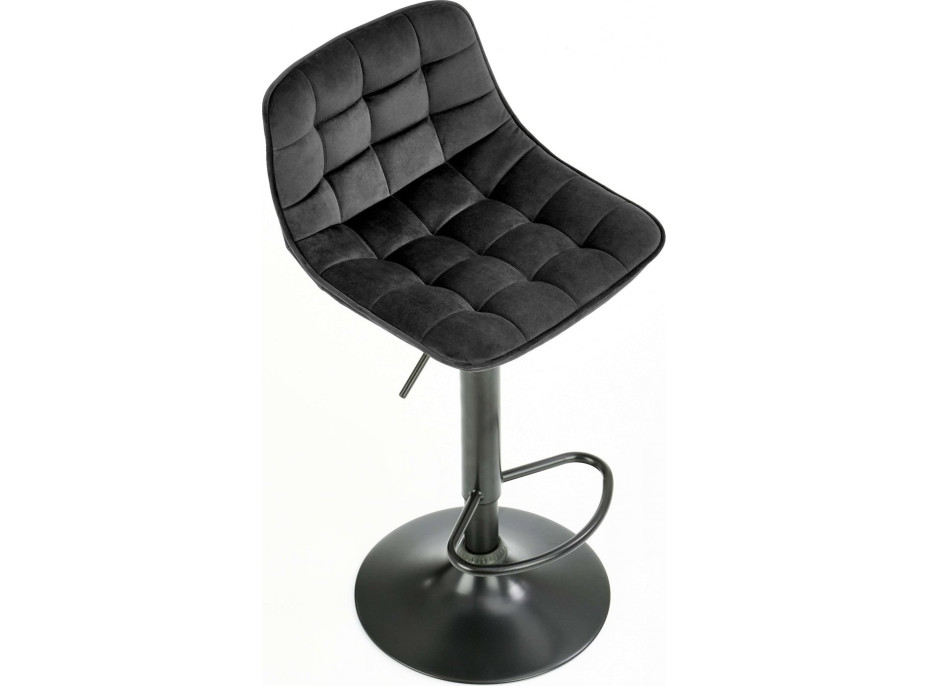 Barová stolička DÁŠENKA - čierna - výškovo nastaviteľná
