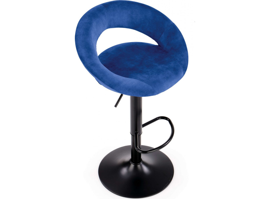 Barová stolička AMÁLKA - modrá - výškovo nastaviteľná