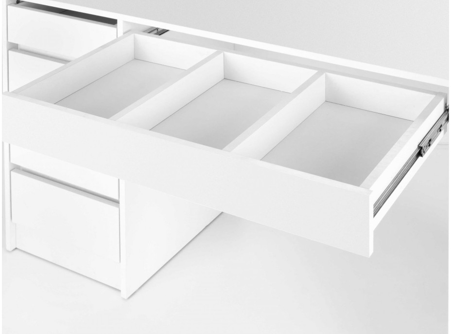 Toaletný stolík SUPERSTAR XL s LED osvetlením - biely