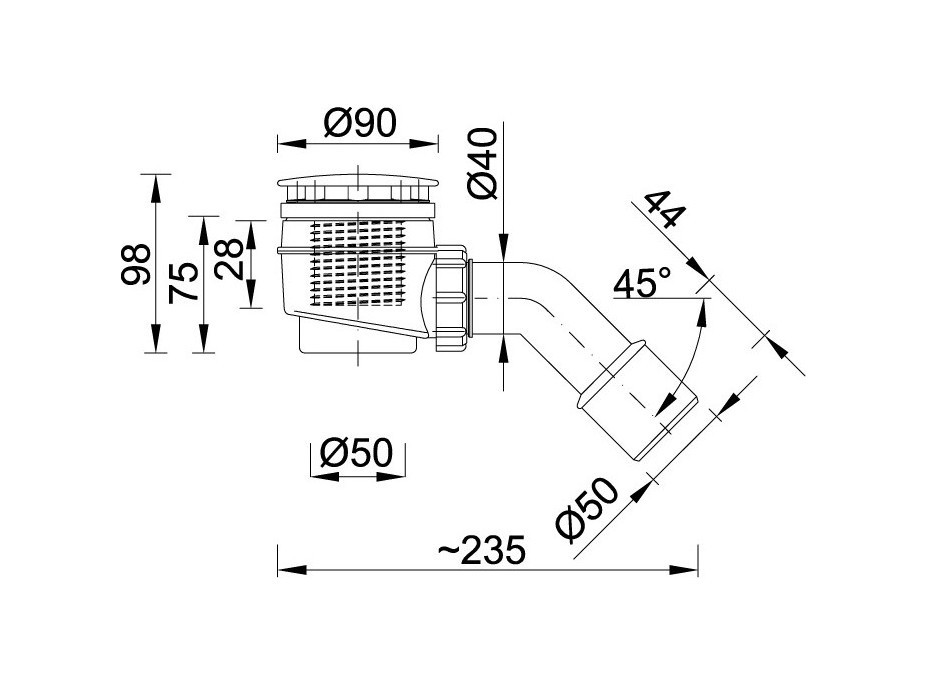 Vaničkový sifón STY-402-F, STY-402-K