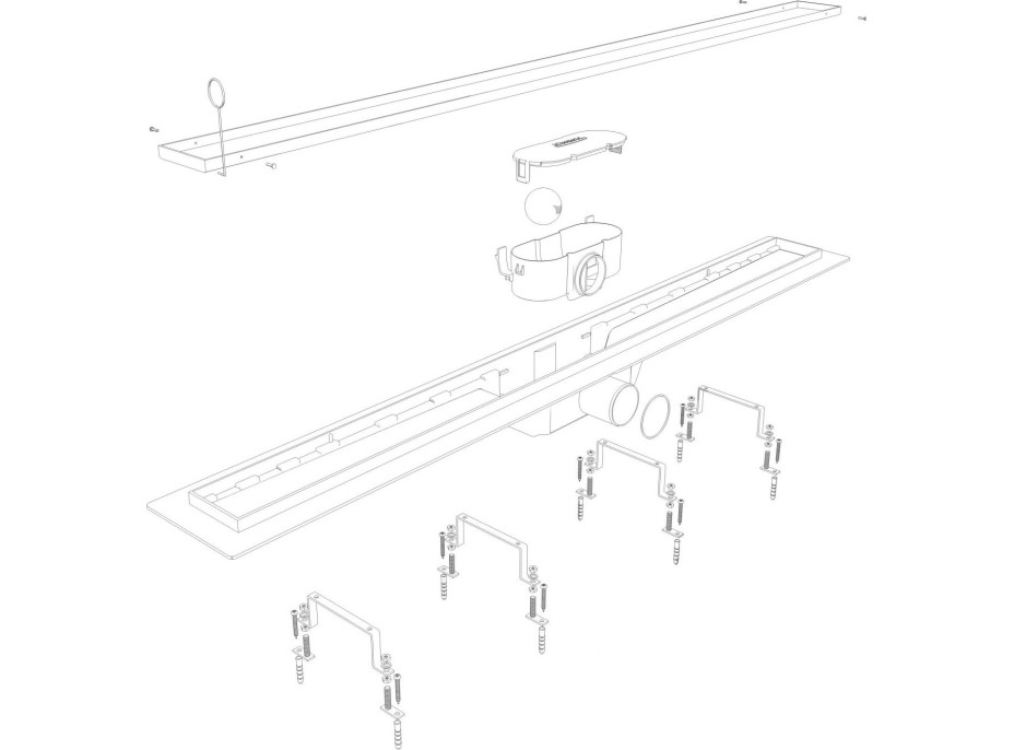 Odtokový žľab STANDARDline BLACK